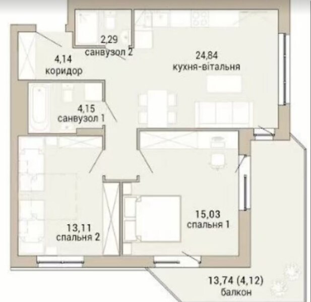 Продається 2-х кімнатна квартира в новому ЖК. Р-н Вишенька фото 1 Продається 2-х кімнатна квартира в новому ЖК. Р-н Вишенька фото 1