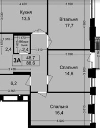 Продається 3-х кімнатна квартира в ЖК Central Park Vinnytsia фото 3 Продається 3-х кімнатна квартира в ЖК Central Park Vinnytsia фото 3