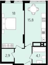 Продається 1но кімнатна квартира в ЖК Лісопарковий. Без ремонту фото 2 Продається 1но кімнатна квартира в ЖК Лісопарковий. Без ремонту фото 2