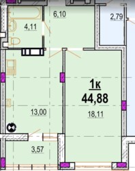 Продаж 1-но кімнатної квартири в ЖК Родинний Маєток фото 1 Продаж 1-но кімнатної квартири в ЖК Родинний Маєток фото 1