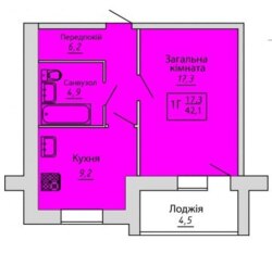 Продаж 1 кімнатної квартири по вул. Київська (Курський мкрн) фото 2 Продаж 1 кімнатної квартири по вул. Київська (Курський мкрн) фото 2