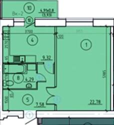 Продаж 1-кімнатної квартири ЖК Еспланада, корпус 6 фото 4 Продаж 1-кімнатної квартири ЖК Еспланада, корпус 6 фото 4