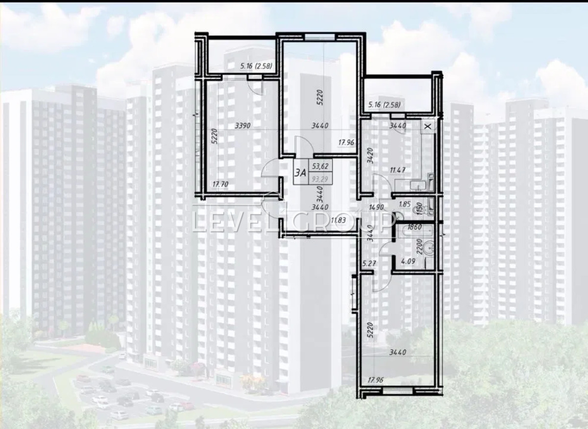Продаж 3х кімнатної квартири (93м2) в ЖК Navigator 2 фото 1 Продаж 3х кімнатної квартири (93м2) в ЖК Navigator 2 фото 1