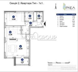 ������ 2-������� �������� � �� �� Nordica Residence (������ 2), 2�, (69,45 �2) �����!. ���� 2