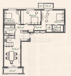 �� Illinsky House � 128.2 �², ����� ������� �������� � �������� ������� �����-����� �� �����, ���. ���������-�����������, 21. ���� 2
