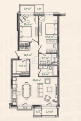 �� Illinsky House � 109,9 �², ���������� �������� � ����������� �������� ������� �� �����, ���. ���������-�����������, 21. ���� 2