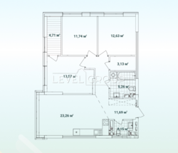 ��������� 3� ������� �������� (88 �2) � �� ������������ 3 ���� 4