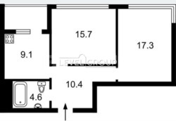 ����������� �������� 2-������� �������� ������ 61,4 �² � ����������� ��������� �������� �����-����� '�������' ���� 2