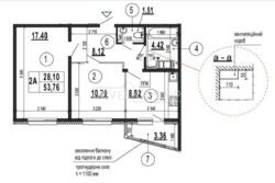 Продається видова 2-кімнатна квартира в новобудові, 25 поверх, ЖК Патріотика, Синевір 23 фото 7 Продається видова 2-кімнатна квартира в новобудові, 25 поверх, ЖК Патріотика, Синевір 23 фото 7