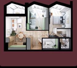 ��������� 2-������� �������� ������ 64,6 �² (���������� 2�) �� ����������� ����� ����������� � �� ��������� ���� 2