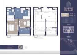 �������� �� ������� ����������� �������� ������ 40,86 �2 �� 3-�� ������ (�������) � ������ �� Dnipro Island. ���� 2