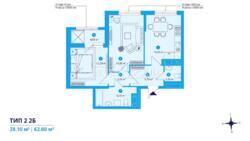 ������� 2-������� �������� � �� SKY AVENUE ���� 8