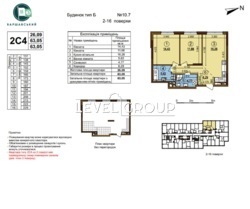 Продаж 2-к квартири в ЖК Варшавський 3, буд. 10.7, поверх 5, 63 м. фото 3 Продаж 2-к квартири в ЖК Варшавський 3, буд. 10.7, поверх 5, 63 м. фото 3