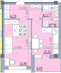 Продаж однокімнатної квартири ЖК Пелюстковий фото 1 Продаж однокімнатної квартири ЖК Пелюстковий фото 1