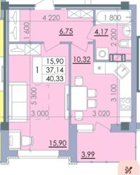 Продам однокімнатну квартиру. ЖК 'Пелюстковий' фото 6 Продам однокімнатну квартиру. ЖК 'Пелюстковий' фото 6