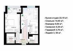 Продається однокімнатна квартира 55 кв. ЖК Манхеттен фото 1 Продається однокімнатна квартира 55 кв. ЖК Манхеттен фото 1