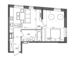 �������� 46.1 �² ����������� � �� Svitlo Park ���� 1