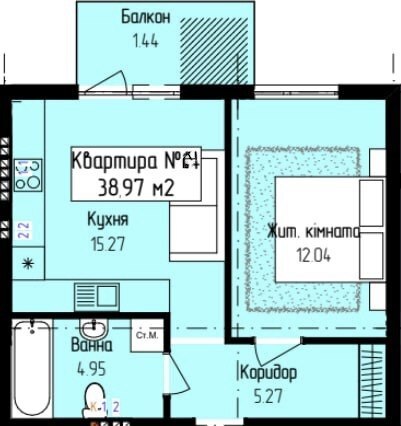 Продаж 1-кімнатної квартири в ЖК 'Садовий' фото 1 Продаж 1-кімнатної квартири в ЖК 'Садовий' фото 1