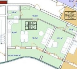 2-комнатная квартира в ЖК «Аквамарин» (Строящийся дом) фото 6 2-комнатная квартира в ЖК «Аквамарин» (Строящийся дом) фото 6