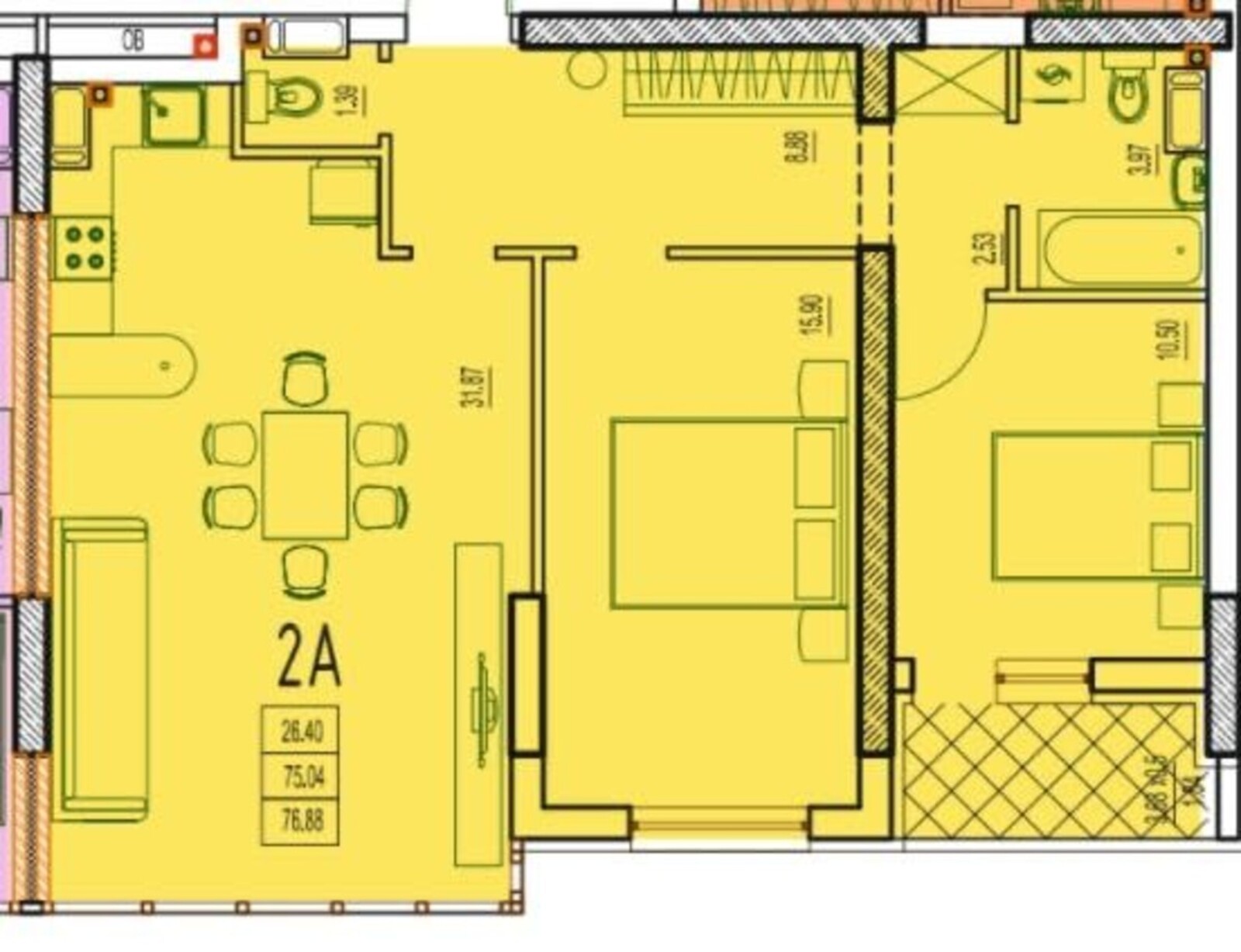 2-� 76,91 �² � 14/20 � ���������� ���., 6 � �� �Derby Style House� ���� 1