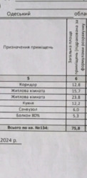 �������, 2-��������� 75,8 �² � �� �����������, 21 ����, ������������ ���� 5