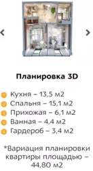 У продажу 1 кімнатна квартира в новому будинку біля моря. фото 1 У продажу 1 кімнатна квартира в новому будинку біля моря. фото 1
