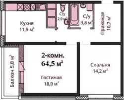 Двокімнатна квартира в ЖК Скай Сіті фото 1 Двокімнатна квартира в ЖК Скай Сіті фото 1