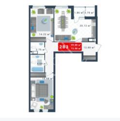 ������ ���������� �������� 74 �2 �� ������ 8 ���� ����� 8 �������� ���� 18