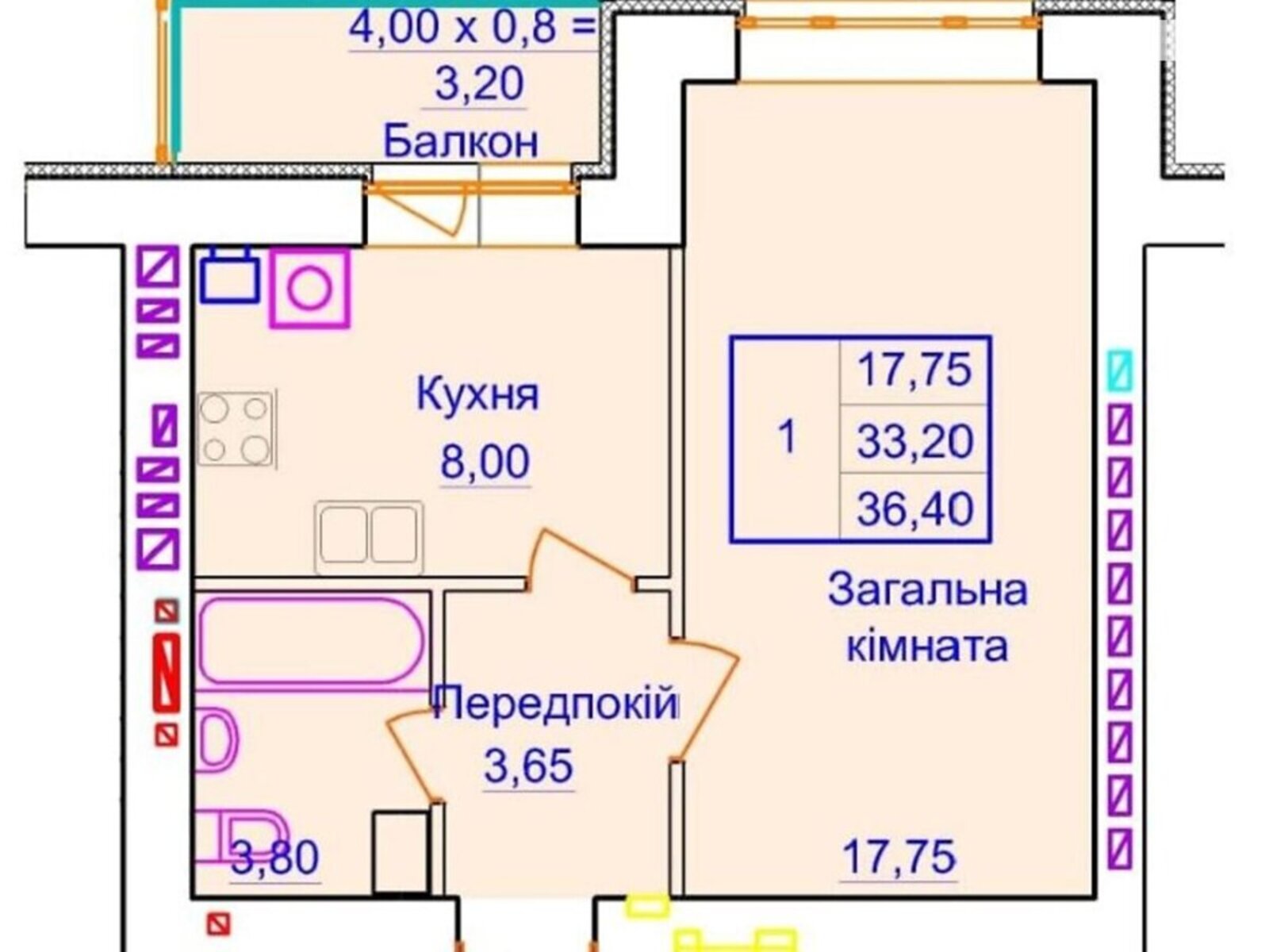 Продам однокімнатну квартиру в новому цегляному будинку на вул. Європейській 183 фото 1 Продам однокімнатну квартиру в новому цегляному будинку на вул. Європейській 183 фото 1