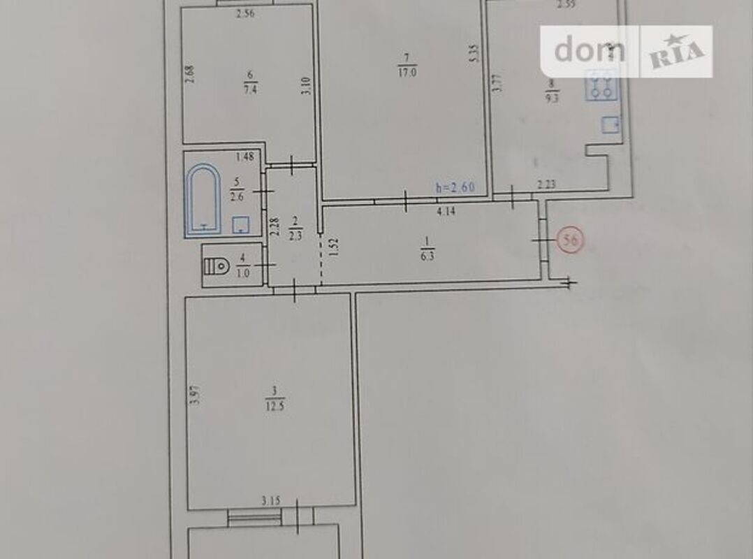 Продаю 3к квартиру 61 кв. м, в районі Сади 2 в Полтаві фото 1 Продаю 3к квартиру 61 кв. м, в районі Сади 2 в Полтаві фото 1