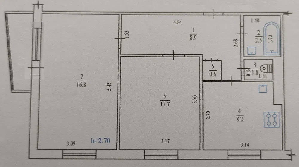 Продаж 2-кімнатної квартири, Сади-1, житловий стан Об'єкт № 213-012-898 фото 1 Продаж 2-кімнатної квартири, Сади-1, житловий стан Об'єкт № 213-012-898 фото 1