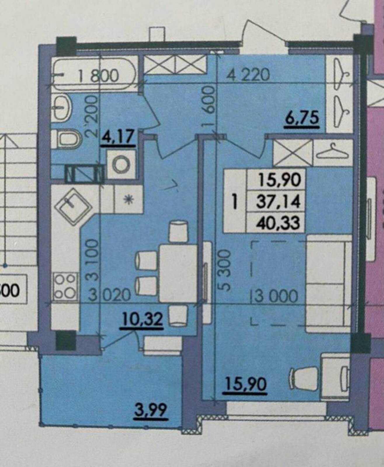 Продаж 1 кімн ЖК Пелюстковий код № 213-207-536 фото 1 Продаж 1 кімн ЖК Пелюстковий код № 213-207-536 фото 1
