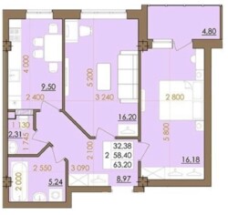 Продается 2-х комнатная квартира в новом доме 212458911 фото 1 Продается 2-х комнатная квартира в новом доме 212458911 фото 1