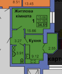 Однокімнатна 34м2 в Новобудові фото 13 Однокімнатна 34м2 в Новобудові фото 13