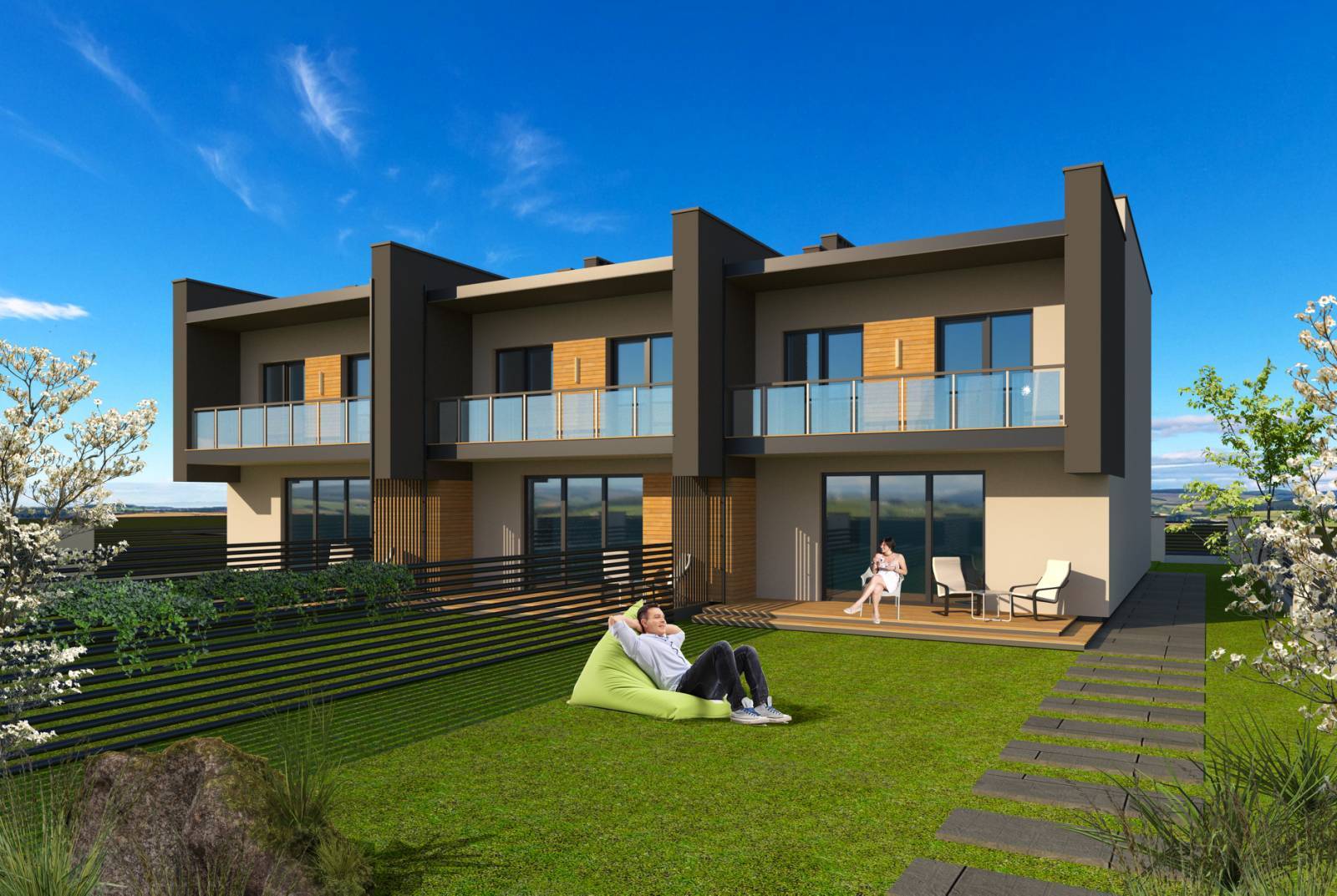 таунхаус із гаражем та великою ділянкою фото 1 таунхаус із гаражем та великою ділянкою фото 1