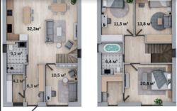 Продаж 2 поверхового будинку з ділянкою на 4 сотки, 120 кв. м, 4 кімнати, на вул. Садова фото 2 Продаж 2 поверхового будинку з ділянкою на 4 сотки, 120 кв. м, 4 кімнати, на вул. Садова фото 2