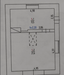 Продаж 1 поверхового будинку з ділянкою на 15 соток, 49.1 кв. м, 1 кімната, на вул. Володимирівська фото 2 Продаж 1 поверхового будинку з ділянкою на 15 соток, 49.1 кв. м, 1 кімната, на вул. Володимирівська фото 2