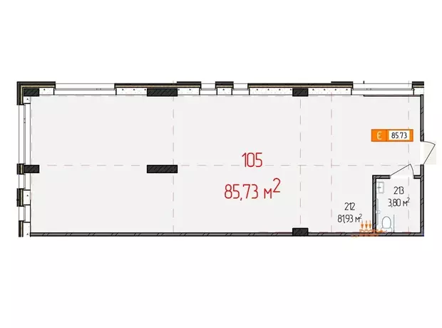 ������ ������������ ��������� �� ���. ������ �����������, 21, ������ 85.73 ��.�. ���� 1