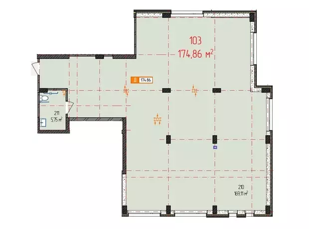 ������ ������������ ��������� �� ���. ������ �����������, 21, ������ 174.86 ��.�. ���� 1