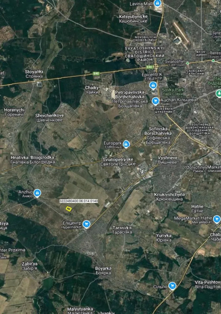 Продам 15 Га Фасадной земли на трассе Боярка-Білогородка. фото 1 Продам 15 Га Фасадной земли на трассе Боярка-Білогородка. фото 1